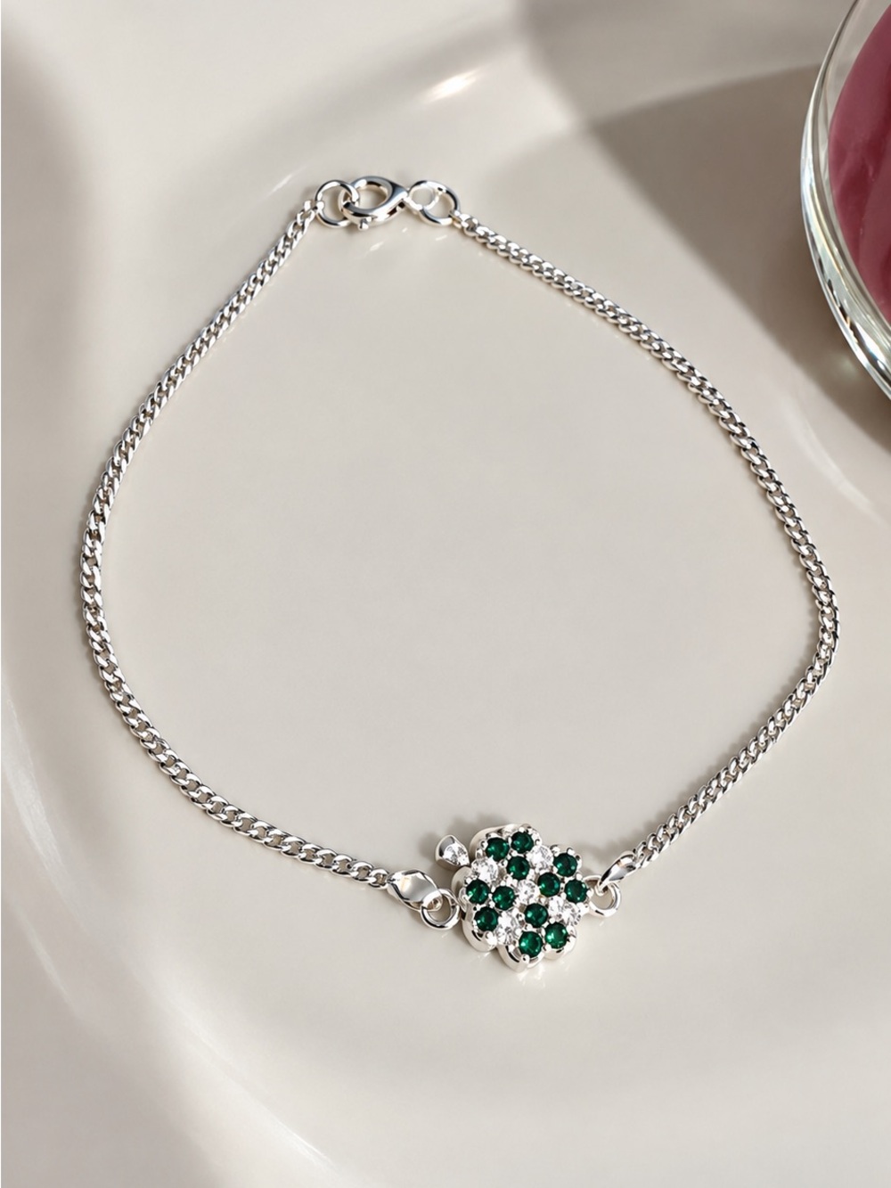 925 silver clover bracelet